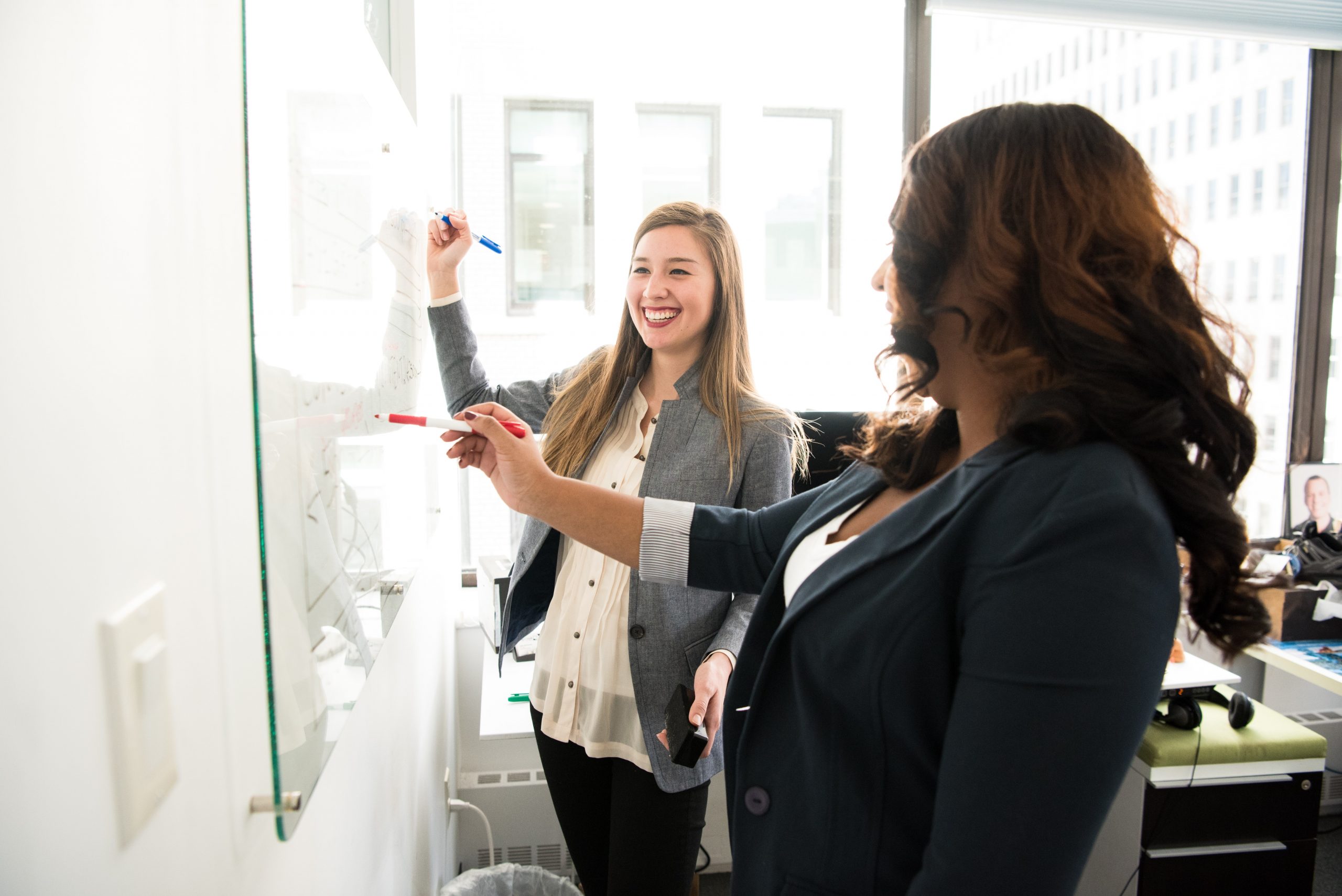 Colleagues White Boarding